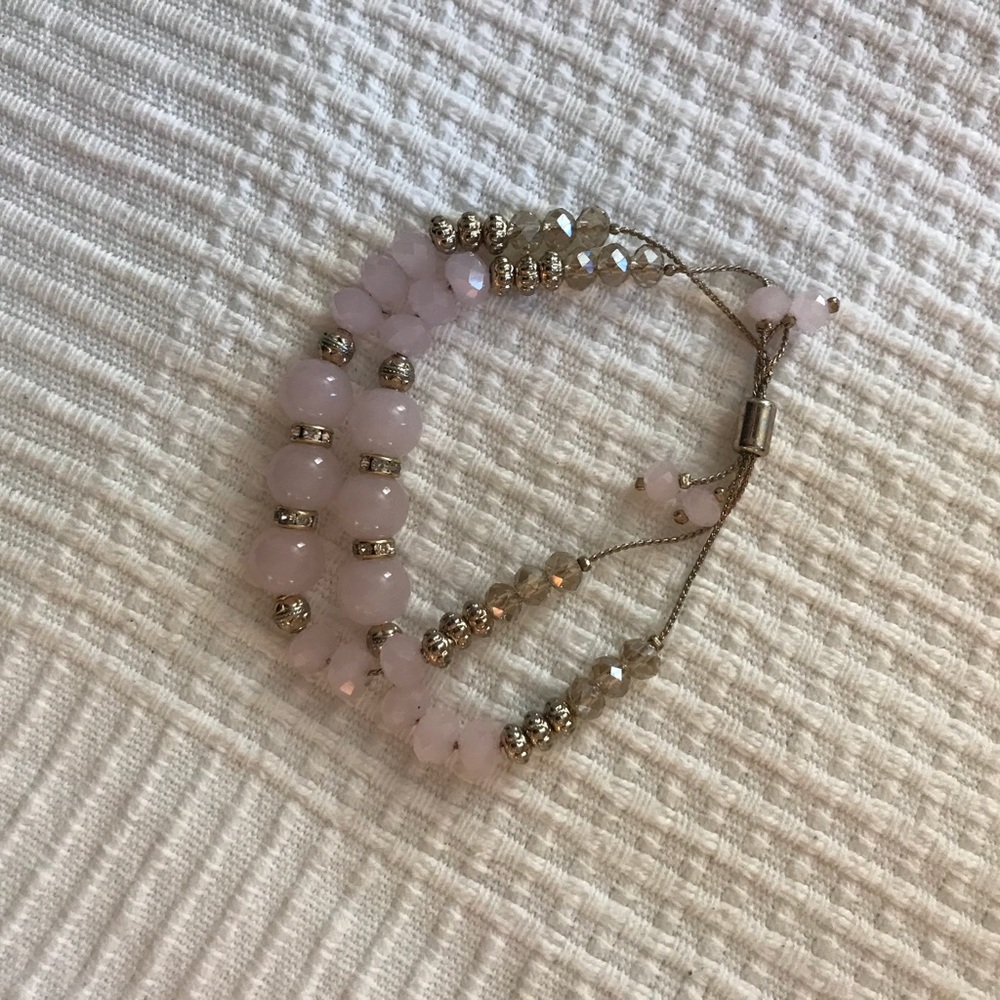 White House Black Market pink crystal bracelet